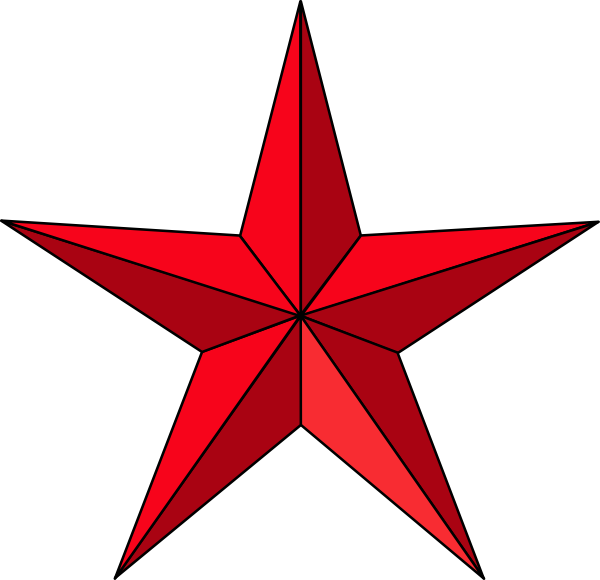 Red Star Clip Art - Stars Clipart (600x580), Png Download