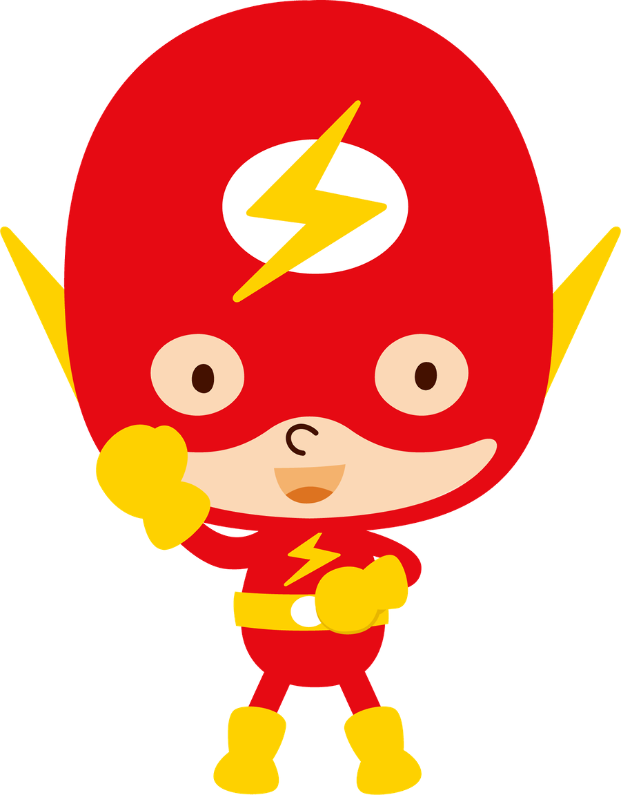 Flash Clipart Superhero Character - Super Heroes Animados Flash (900x1151), Png Download
