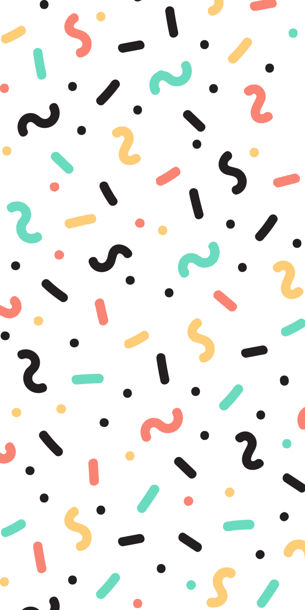 Confetti - Black And White Confetti Png (1000x2000), Png Download