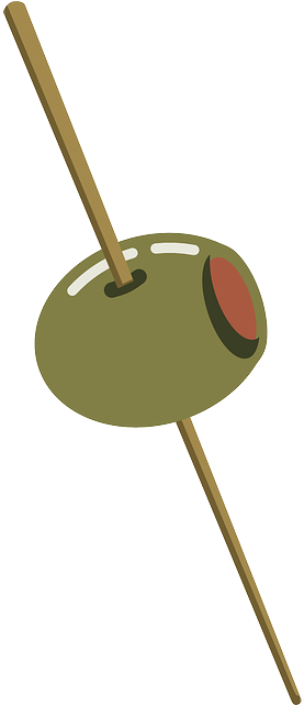 Olive, Stick, Cocktail, Aperitif, Green, Toothpick - Olive On A Stick (320x640), Png Download