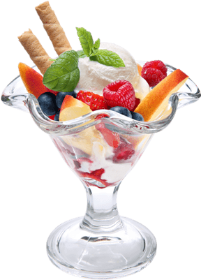 Ice Cream Berries - Ice Cream Sundae White Background (400x400), Png Download