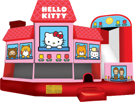 Hello Kitty 5 In 1 Inflatable Bounce House Combo Rental - Taiwan Taoyuan International Airport (456x346), Png Download