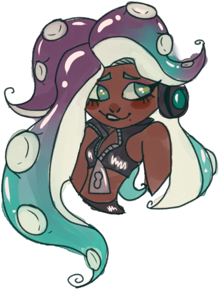 Anyways I Was Testing Some Cool Watercolor Techniques - Cartoon (500x640), Png Download