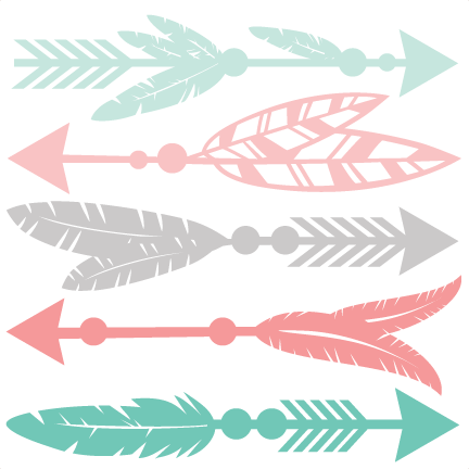 Clip Art Freeuse Stock Arrows Clipart Watercolor - Feathers And Arrow Clip Art (432x432), Png Download
