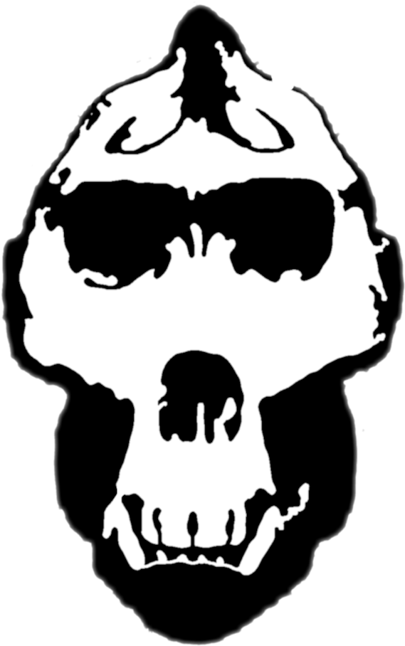 Picture Transparent Stock Gorilla Png Free - Black And White Gorilla Skull (800x1000), Png Download
