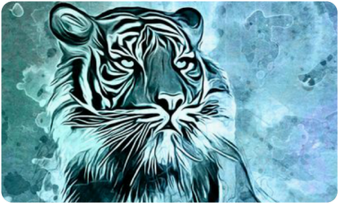 Watercolor Tiger Doormat 30"x18" - Watercolor Painting (500x500), Png Download
