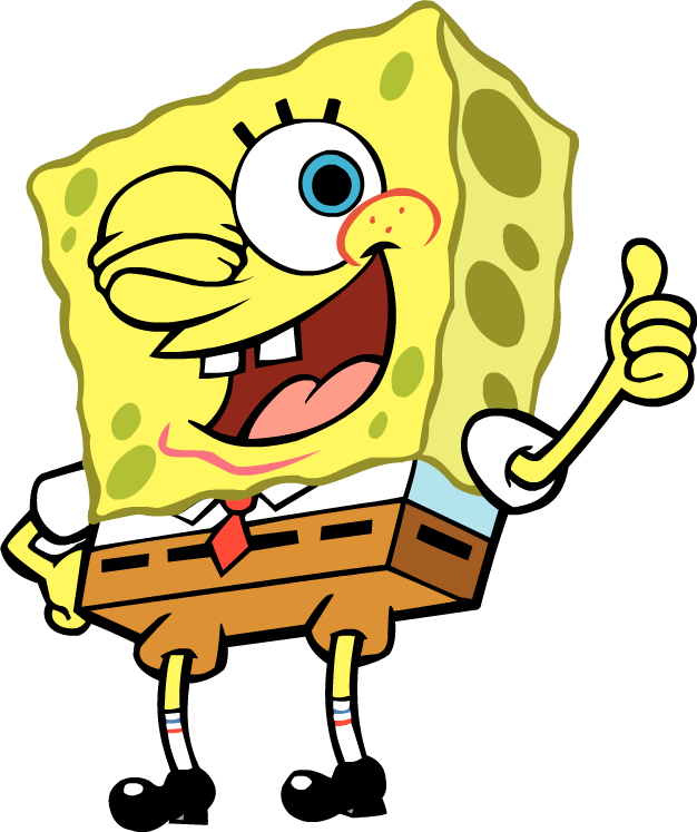 Thumbs Up - Spongebob Clipart (626x747), Png Download