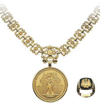 1914 - Necklace (347x356), Png Download