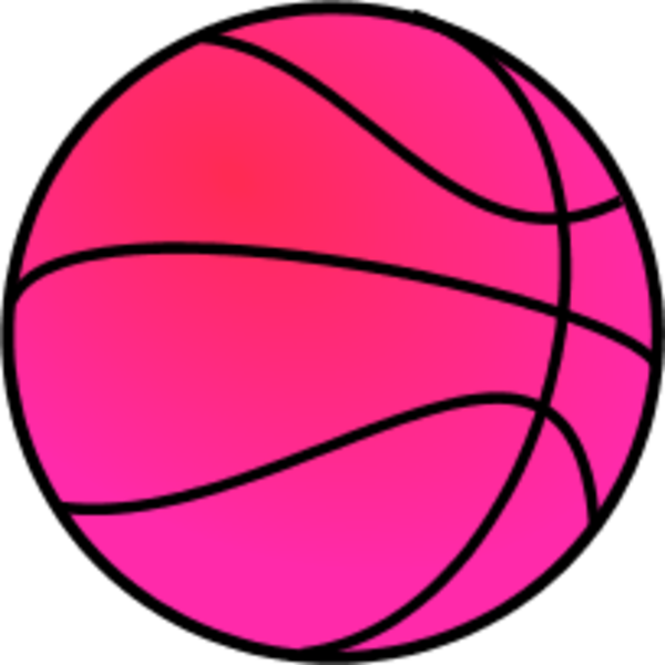 Pink Basketball Clipart - Blue Basketball Clip Art (600x600), Png Download
