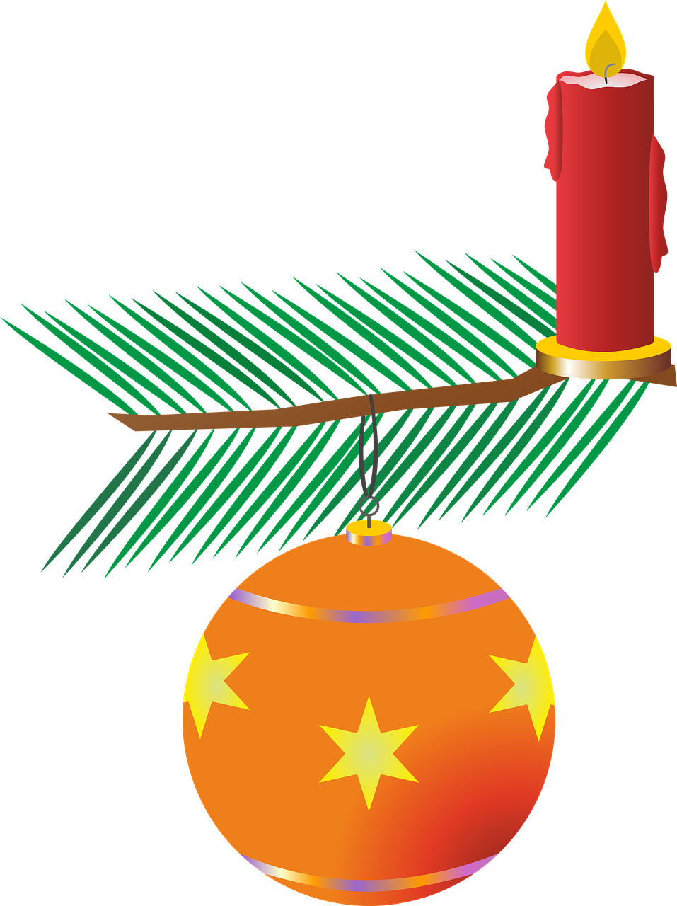 Jewelry, Candle, Flame, Candlelight, Mood, Advent - Weihnachtskugeln Und Kerzen Clipart (957x1280), Png Download