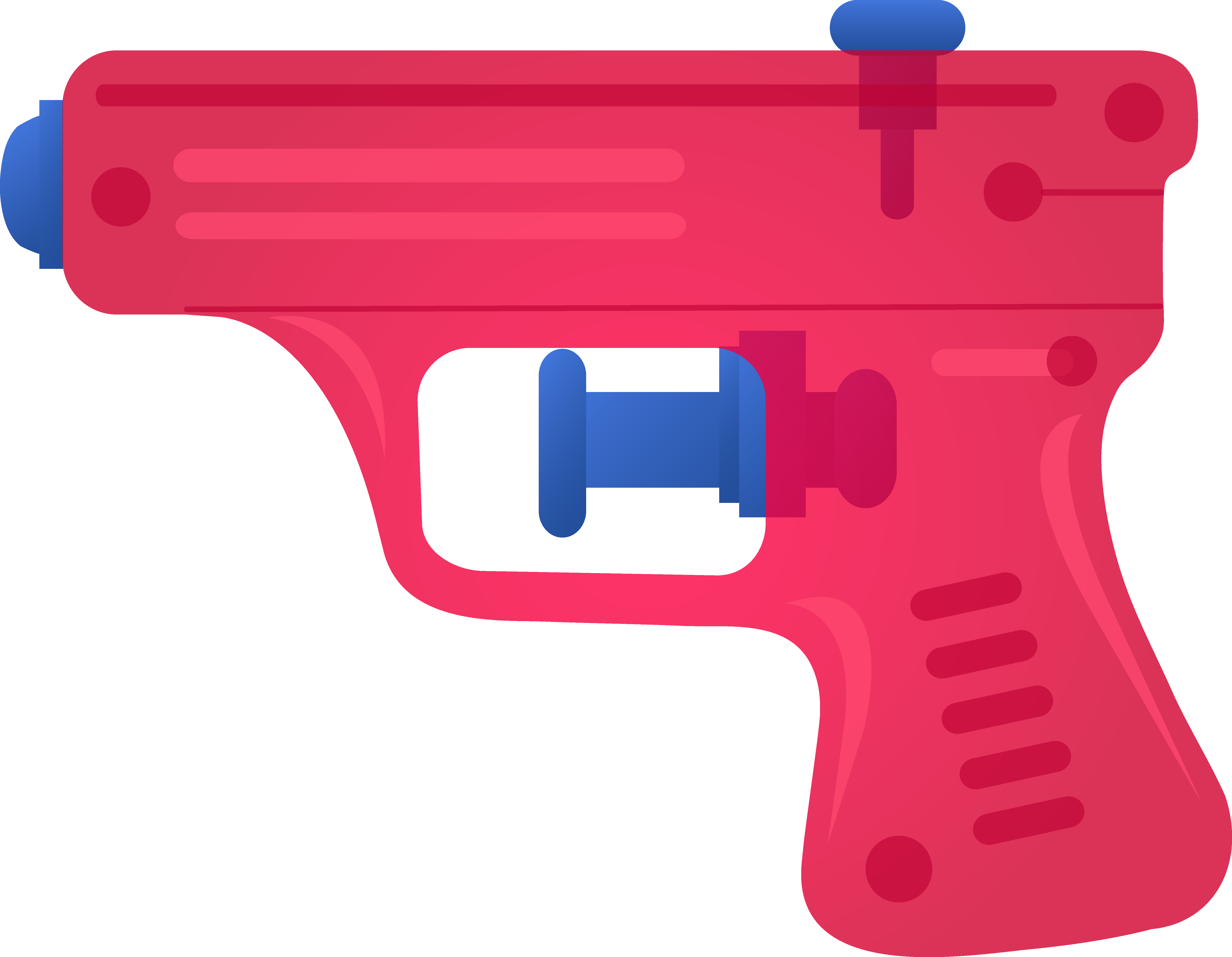 Pistol Clipart - Squirt Gun Clip Art (6232x4841), Png Download