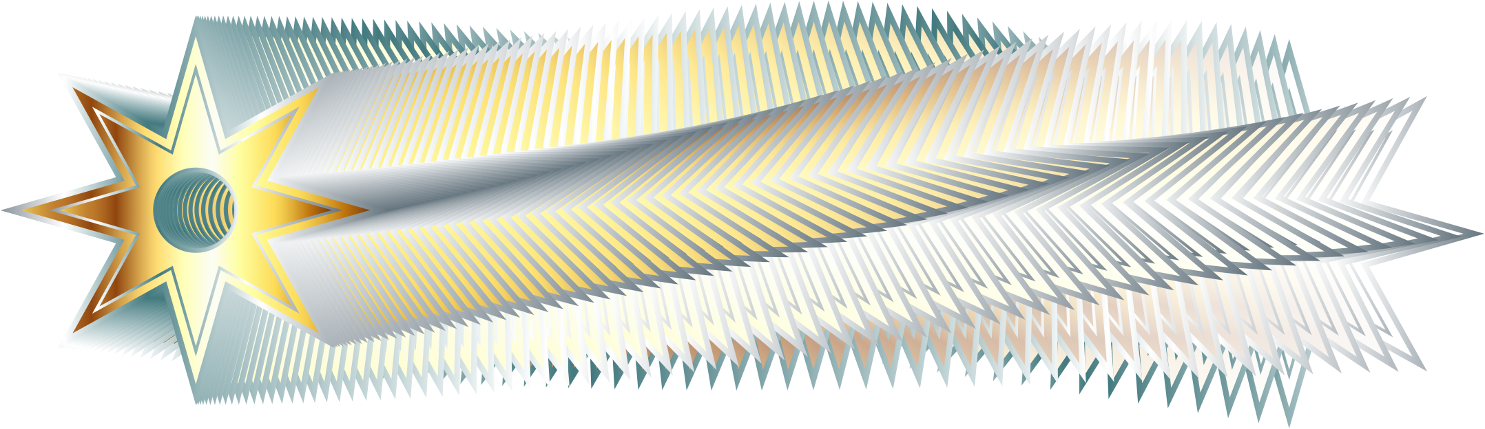 Big Image - Shooting Star Png Transparent (2156x624), Png Download