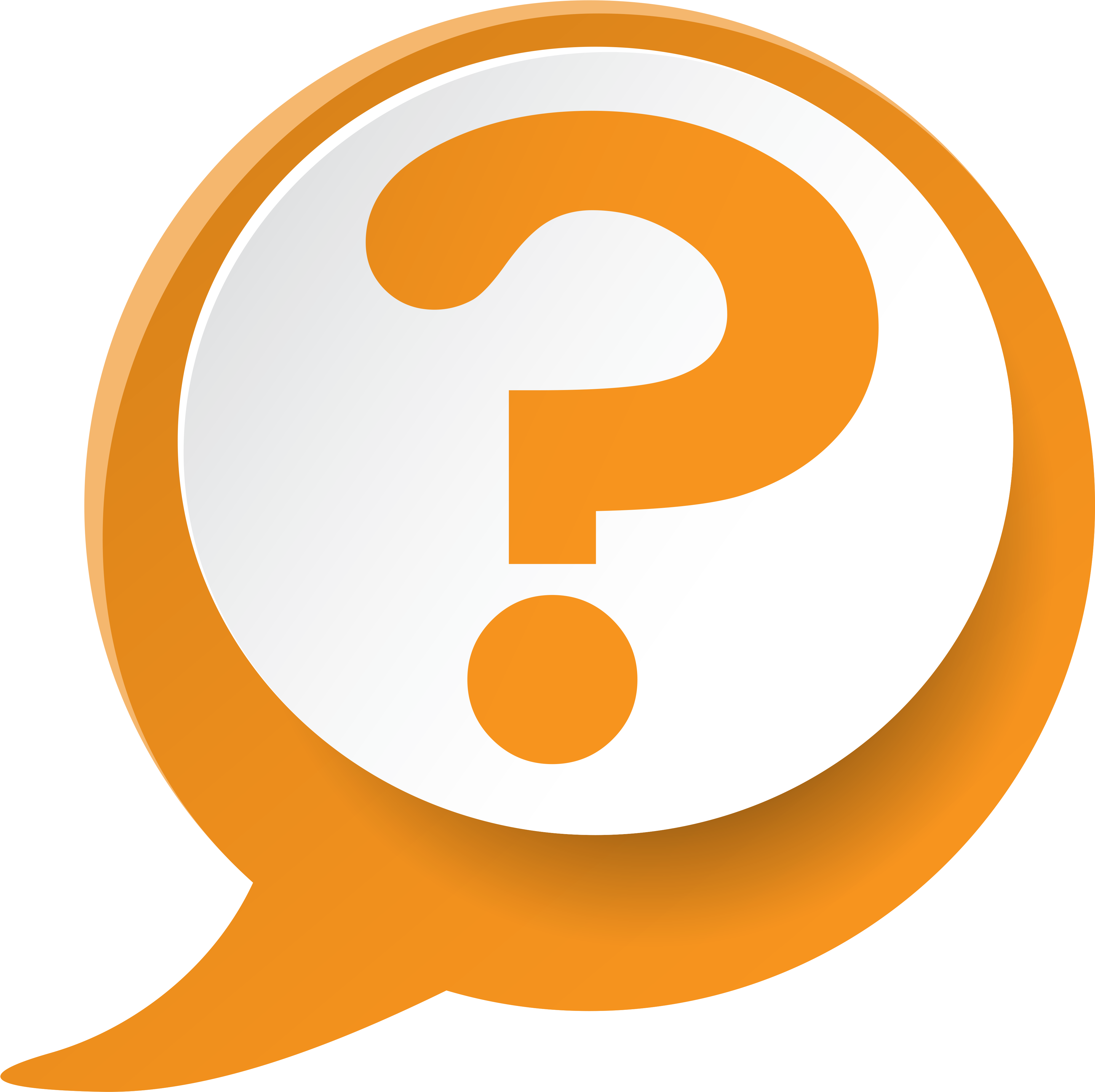 Index Of / - Orange Question Mark Icon (4140x3966), Png Download