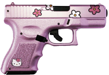 Hello Kitty Pistol (406x356), Png Download
