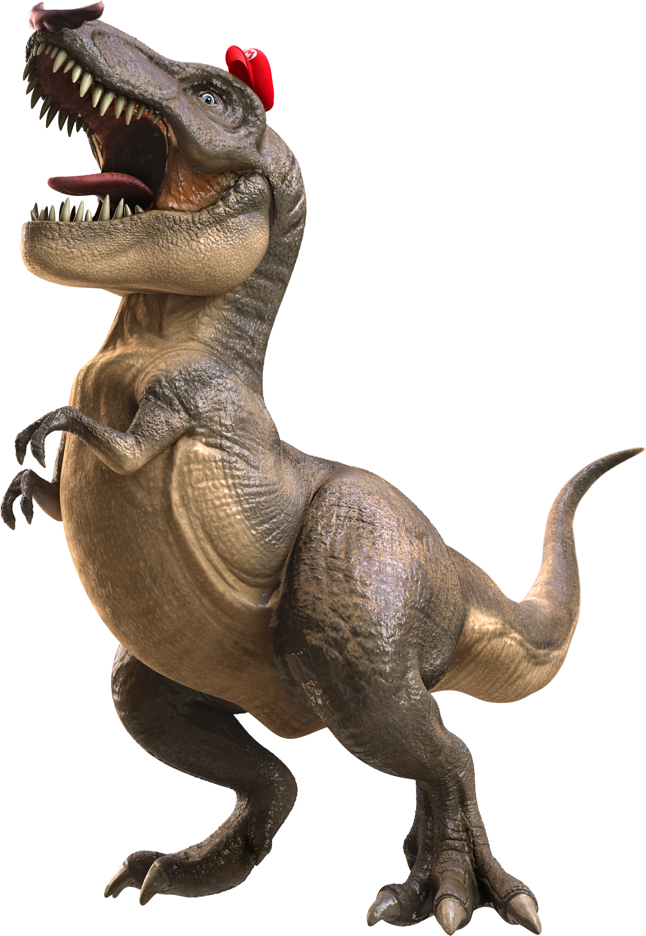 Fluff[fluff] Mario The Dinosaur - Super Mario Odyssey T Rex (2663x3859), Png Download