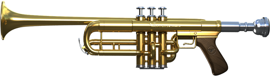 Ak47 Trumpet - Trumpet (1000x472), Png Download