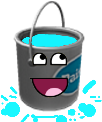 Paint Bucket - Awesome Face (500x500), Png Download