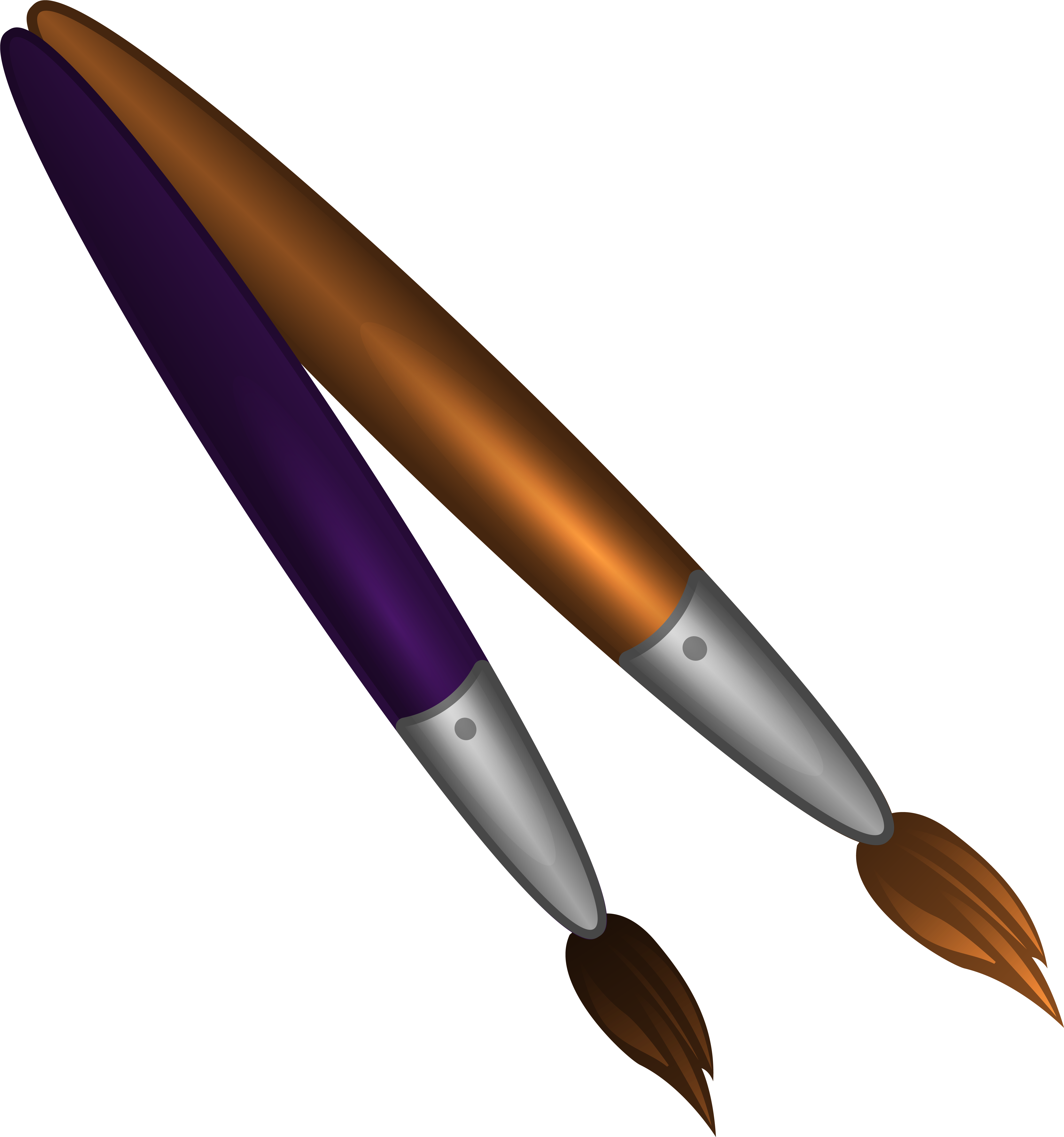 Paint Brushes Clipart Png (5809x6057), Png Download