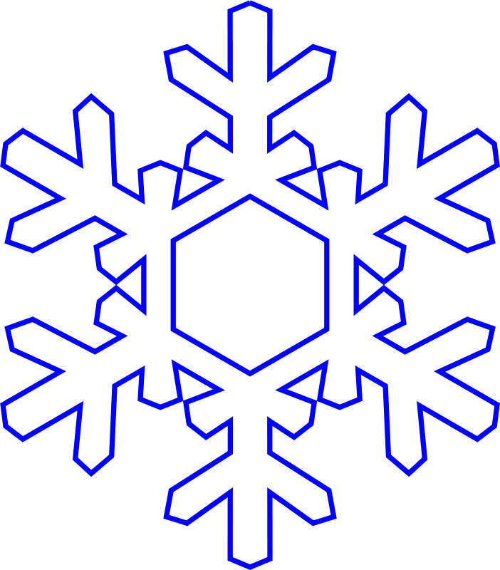 Snowflake Paper Coloring Book Outline Drawing - Free Clip Art Snowflake (658x750), Png Download