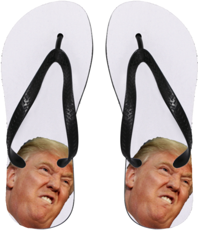 Donald Trump Flip Flops - Customcat Hustle Until - Flip Flops - Medium (480x480), Png Download