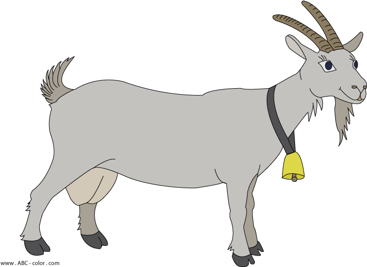 Cartoon Image Of Goat (822x567), Png Download