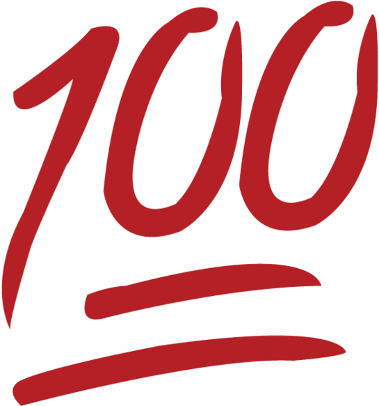 Large Emoji Icons 100 Png - 100 Emoji Png (480x480), Png Download