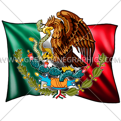 Mexican Flag Eagle Png - Mexican Flag Black - 3" Vinyl Sticker - For Car Laptop (385x385), Png Download