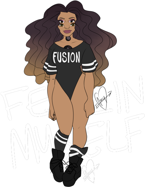 @aggapae Wanted A Fusion Of Nicki Minaj And Beyoncé - Beyonce And Nicki Minaj Fusion (500x707), Png Download