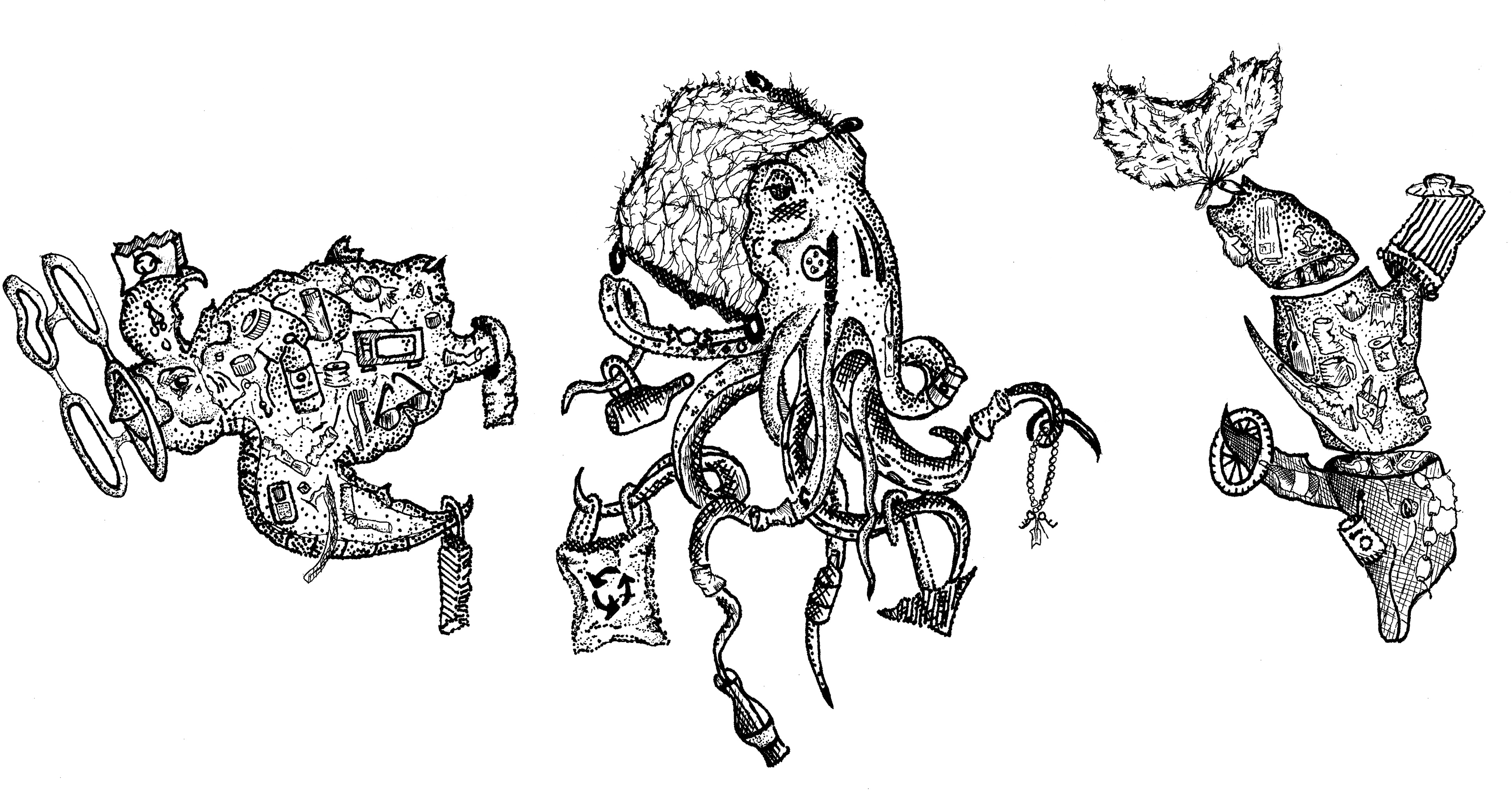 Marine Trash Can Assignment - Drawing (3840x1938), Png Download