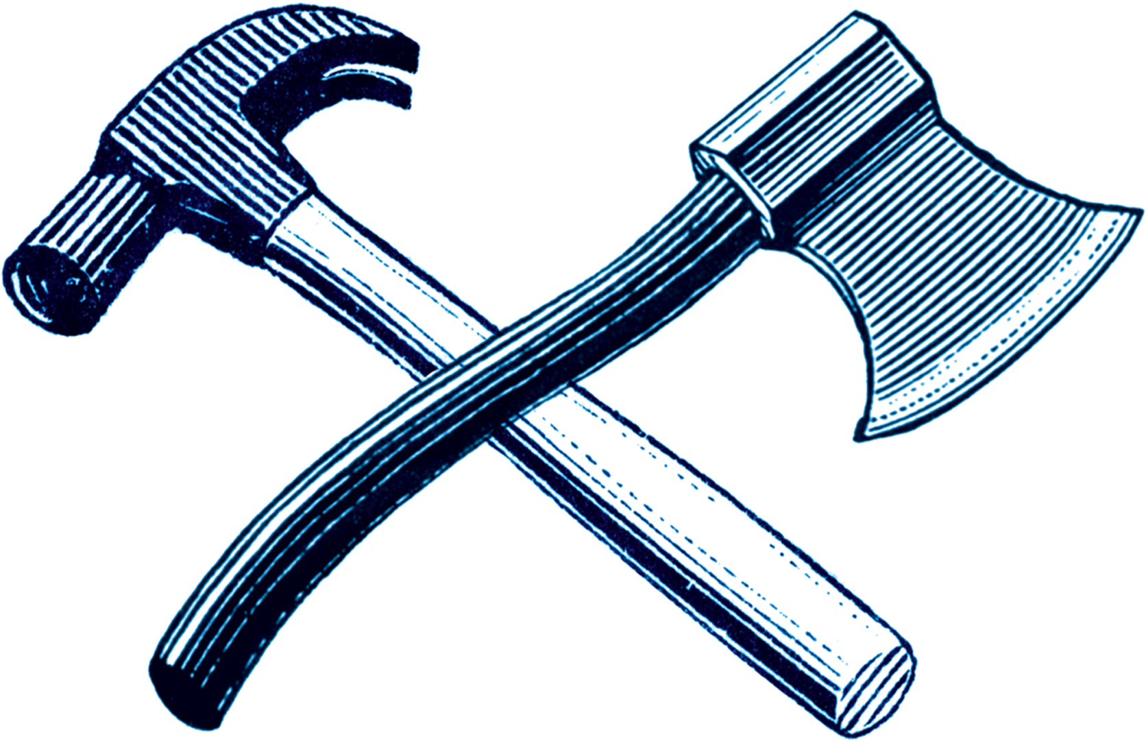 Ax And Hammer - Tattly Tool Set Temporary Tattoos (2048x2048), Png Download