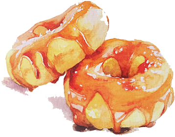 Freeuse Painting Illustration Hand Painted Handpainted - Illustration Donut (600x450), Png Download