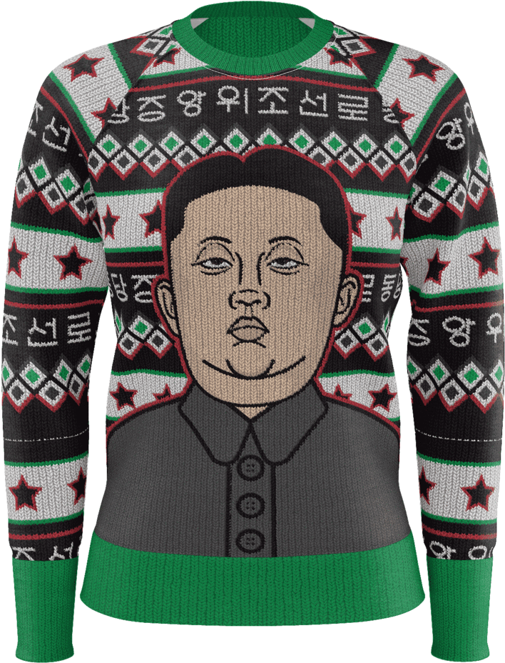 Kim Jong Un Xmas Cotton Women's Sweatshirt - Tee Jays Urban Zip Hoodie (1024x1024), Png Download