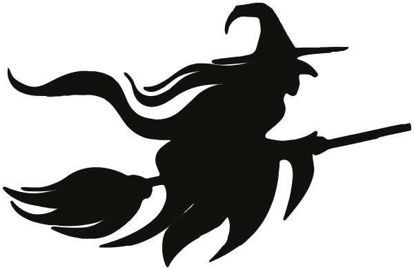 Witch Transparent Image - Flying Witch Silhouette (600x391), Png Download
