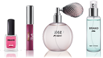 Collection Of Glass Cosmetic Bottles In Realistic Style, - Cosmetics (360x360), Png Download