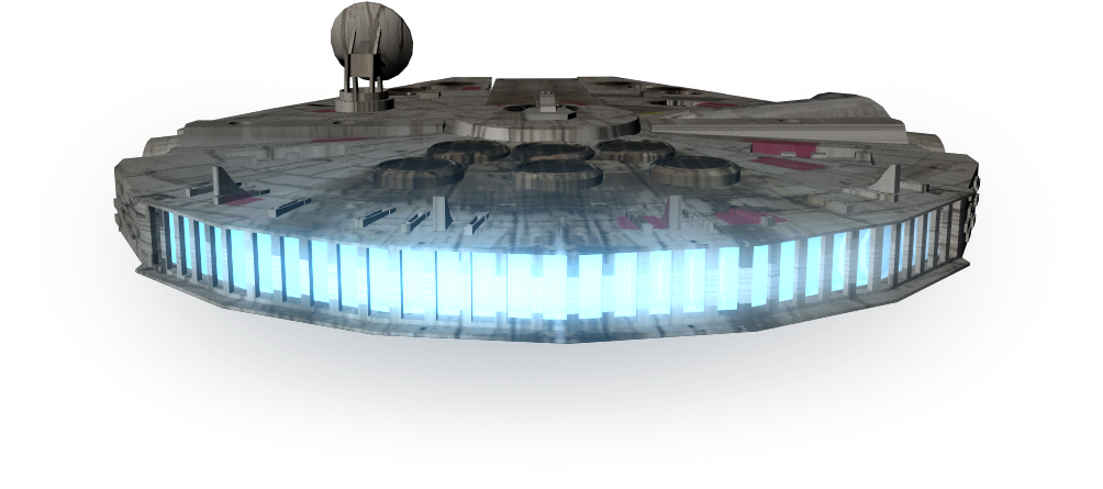 Millennium Falcon Now Textured - Scale Model (1024x768), Png Download