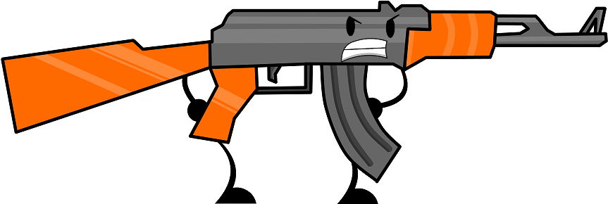 Ak47 - Battle For Dream Island Gun (872x486), Png Download