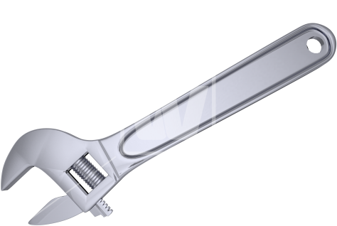 Metal Wrench Tool - Wrench With No Background (550x366), Png Download