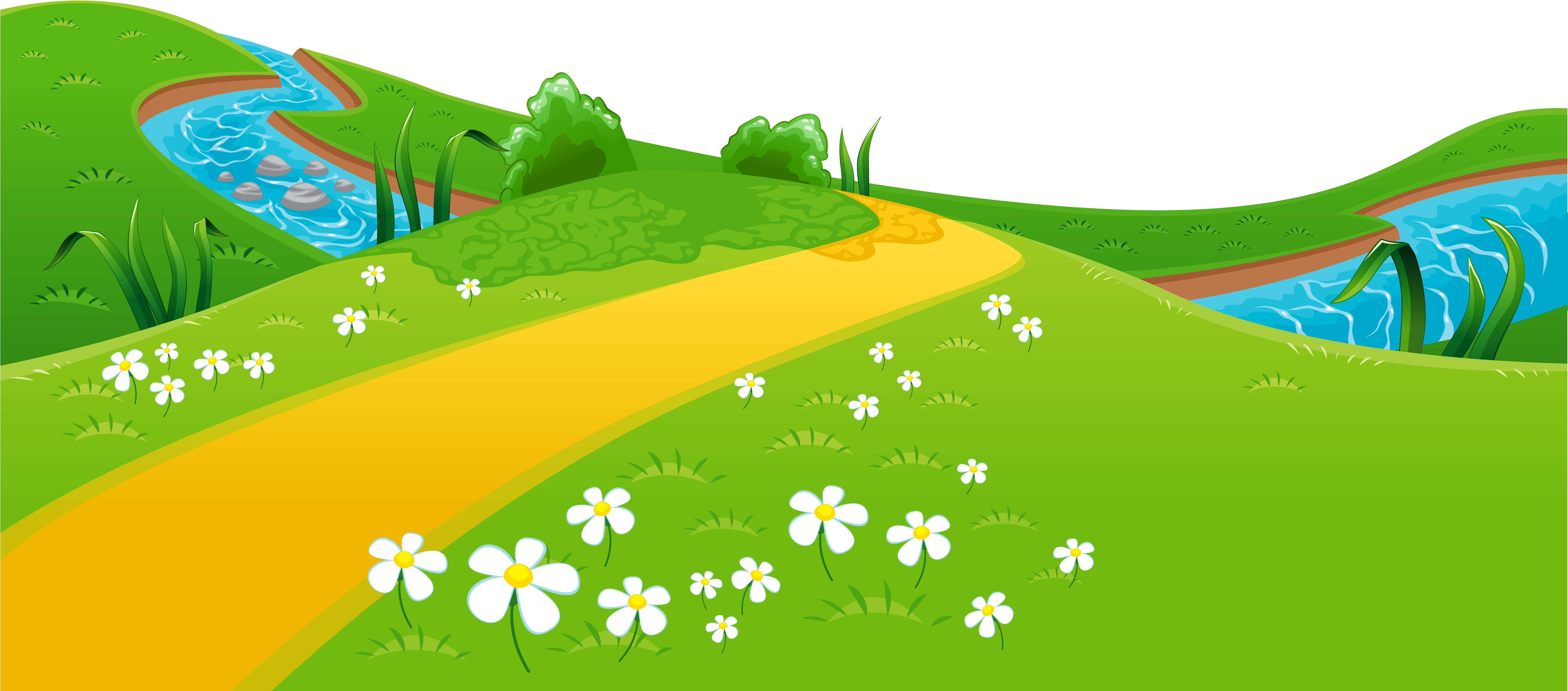 Green Ground Clipart (5000x2398), Png Download