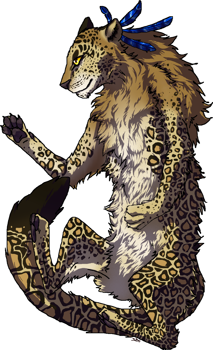 Some Of My Own Trash X3 Leopon Drawn On Krita - Bobcat (1440x1920), Png Download