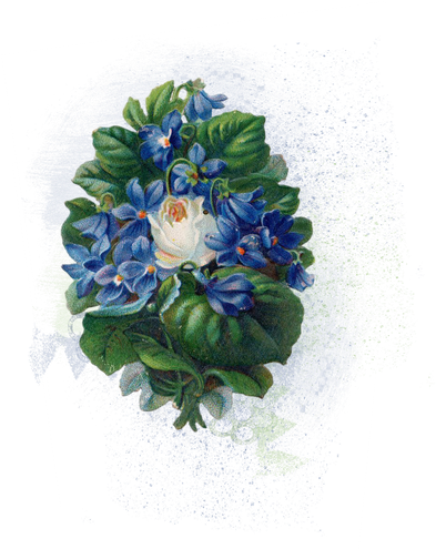 I - Blue Vintage Pictures Transparent Background (400x496), Png Download