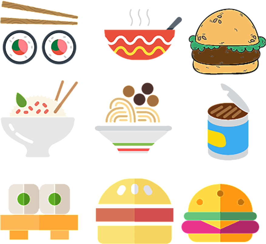 Hot Noodle Sushi Icon Food Food Icon Picture - Food (1024x1024), Png Download
