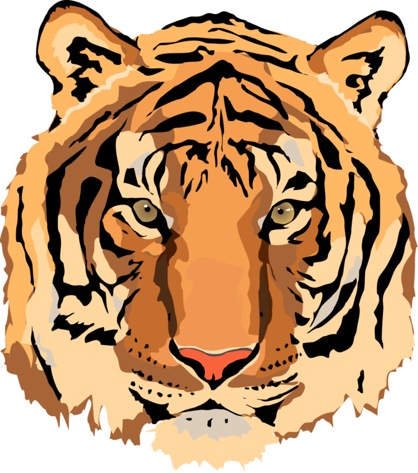 Tiger Vector Image Clipart Best Png Best Tiger Transparent - Portmonetka Na Drobne Tri-coastal Design Tiger (840x950), Png Download