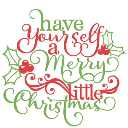 Merry Christmas Clipart Scrapbook - Free Silhouette Cut Files Christmas (432x432), Png Download