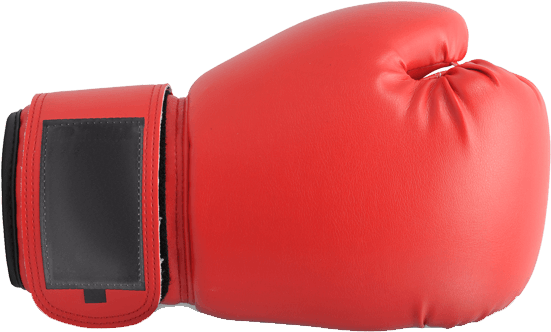 Red Boxing Gloves Transparent Image - Left Boxing Glove Transparent (550x356), Png Download