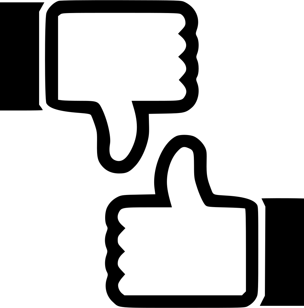 Thumbs Up Down (980x992), Png Download