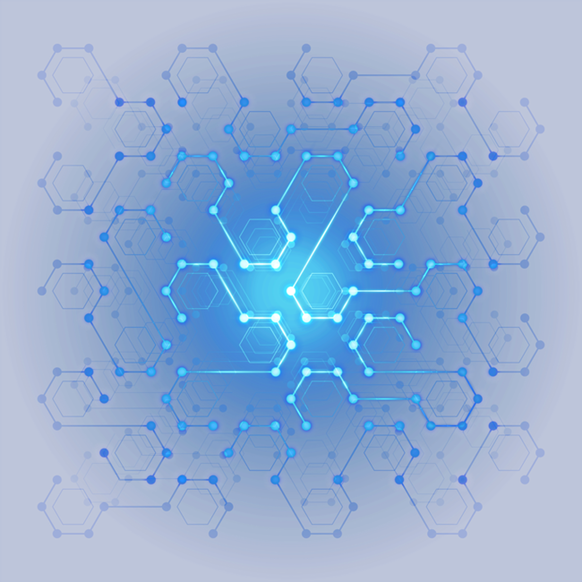 Luminous Efficiency Of Technology, Line, Science And - Digital Hexagon Pattern Png (1200x1200), Png Download