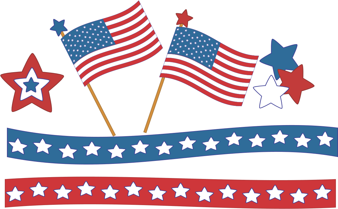 Usa Clipart 4th July - 4th Of July Banners Clipart (1129x819), Png Download