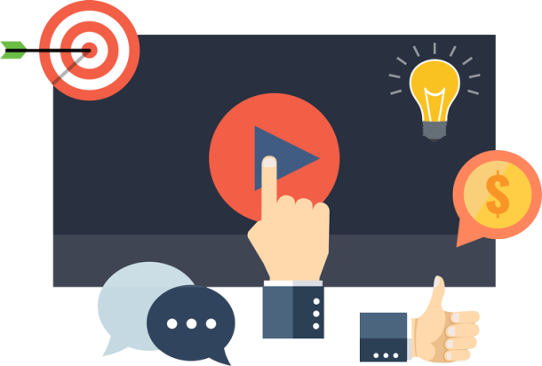 Optimization Of The Video For One Keyword Of Your Choice - Video Marketing Transparent Background (610x412), Png Download