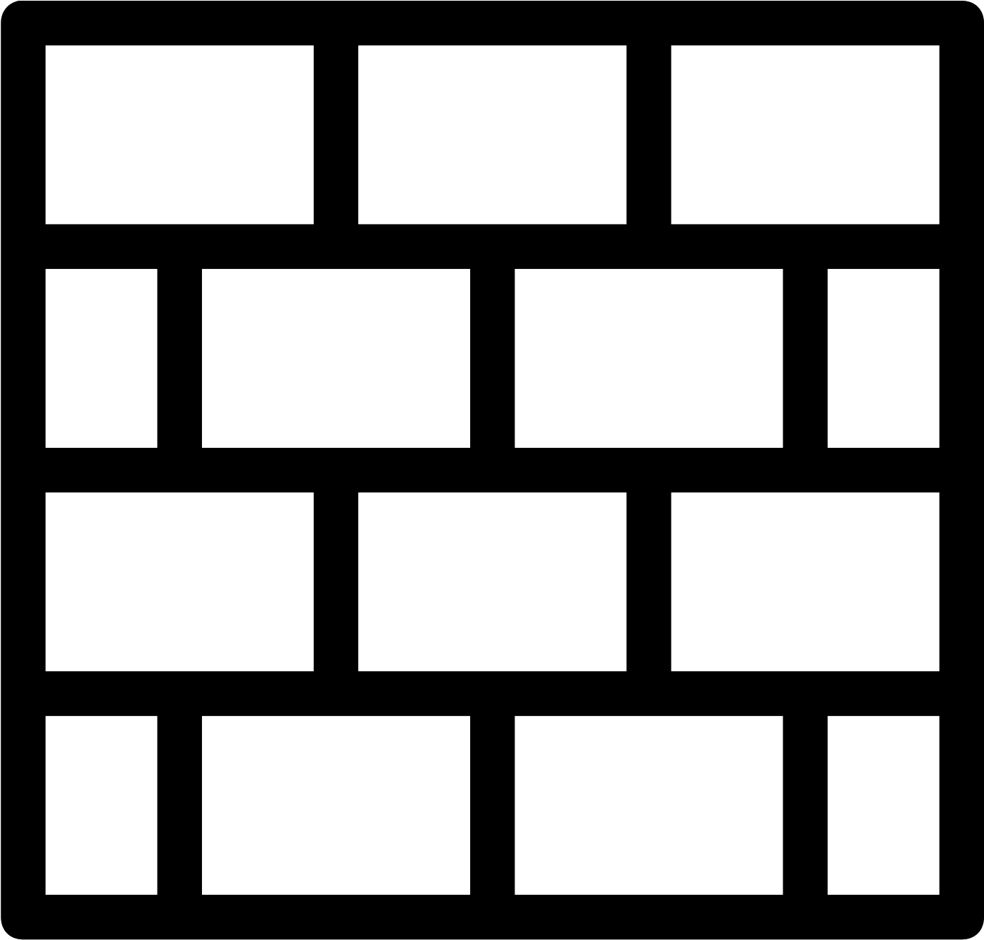Free Brick Wall Png Png Transparent - White Brick Wall Icon Png (1600x1600), Png Download