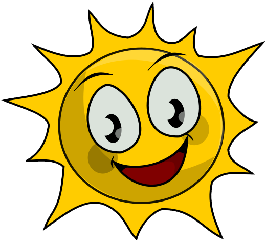 Smiling Earth Clipart - Sunny Cartoon Png (640x480), Png Download